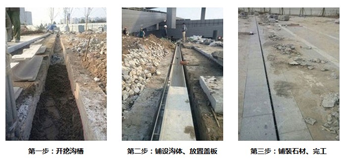 成品排水溝安裝工序圖